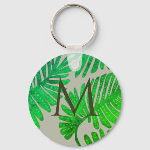 Monstera keychain