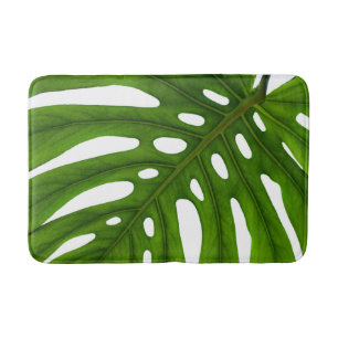 Monstera Leaf Botanical Design Bath Mat