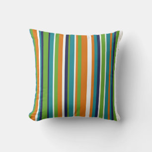 Monstera Leaf Collection Colourful Stripes Cushion