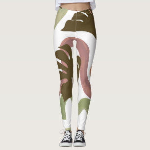Monstera Leaf: Elegant Watercolor Poster Leggings