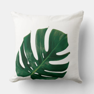 Monstera Leaf island design - Tropical Green Cushion