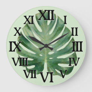 Monstera Leaf Large Clock