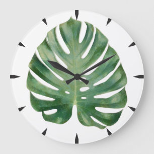 Monstera Leaf Large Clock