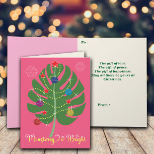 Monstera Leaf Monsterry & Bright Plant Lover Card