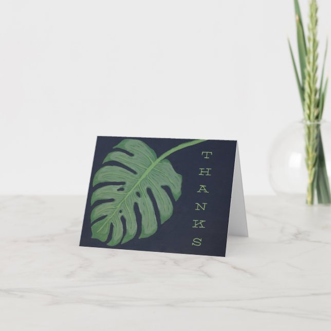 Monstera Leaf Note Card (Front)
