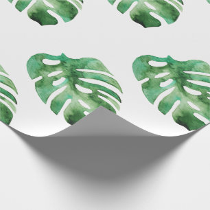 Monstera Leaf Pattern Wrapping Paper
