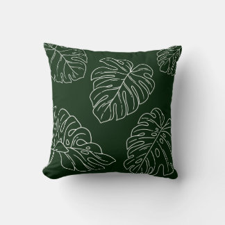 Monstera Leaf Plant Lover Home Decor Gift  Cushion
