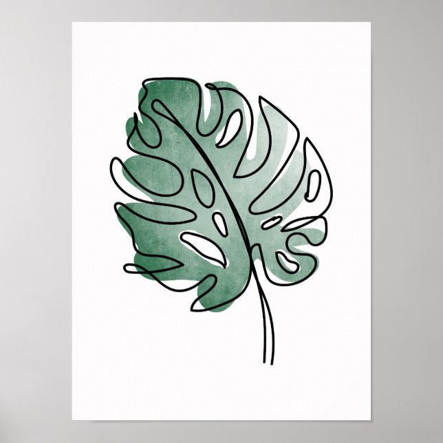 Monstera leaf  poster (Front)