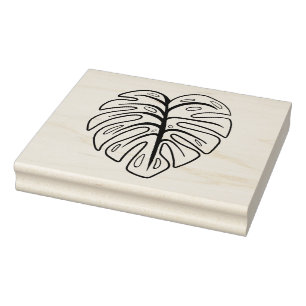 Monstera Leaf Rubber Stamp
