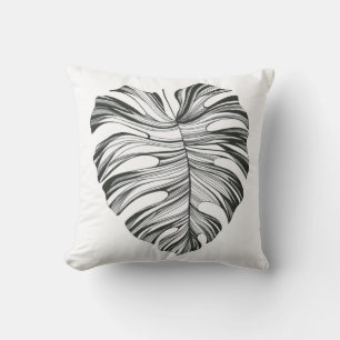 Monstera Leaf: Tropical Natural Element. Cushion
