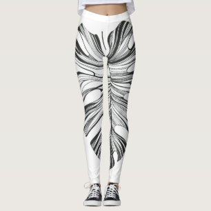 Monstera Leaf: Tropical Natural Element. Leggings