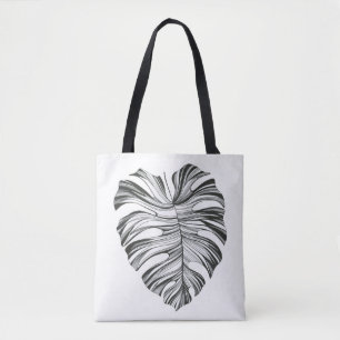 Monstera Leaf: Tropical Natural Element. Tote Bag