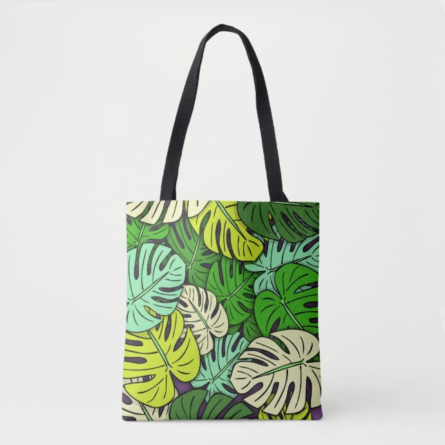 Monstera Leaves #3 Tote Bag (Front)