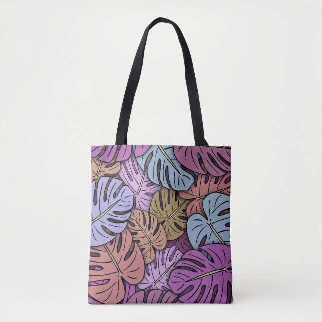 Monstera Leaves #7 Tote Bag (Front)