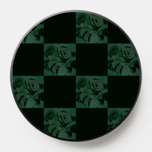 Monstera Leaves - Chequered Pattern