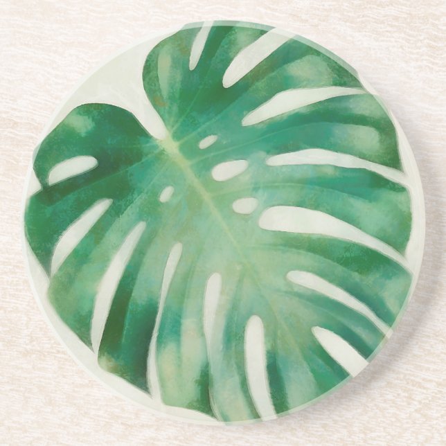 Monstera leaves coaster (Front)