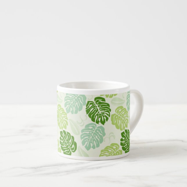Monstera Leaves Espresso Cup (Front Right)