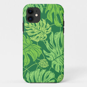 Monstera leaves floral pattern iPhone 11 case