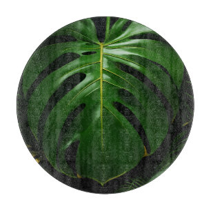 Monstera Leaves Gold Jungle Glamour Cutting Board
