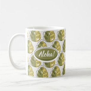 Monstera Leaves - Green Coffee Mug