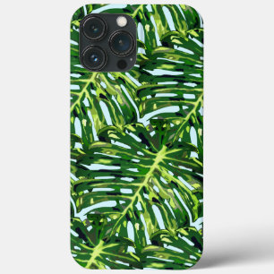 Monstera Leaves Greenery iPhone 13 Pro Max Case