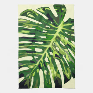 Monstera Leaves Kitchen Towel