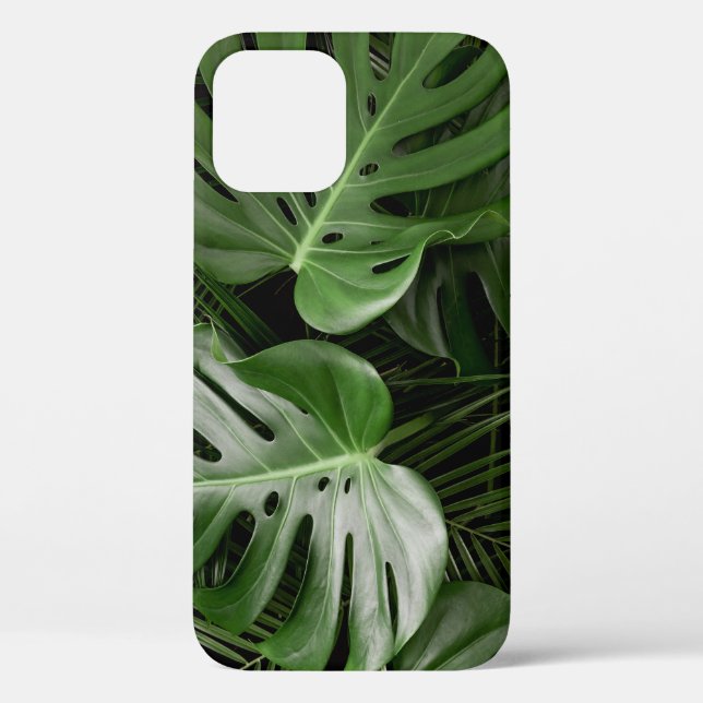 Monstera leaves, luxury tropical layout. Case-Mate iPhone case (Back)