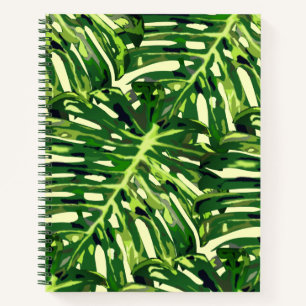 Monstera Leaves Notebook Nature