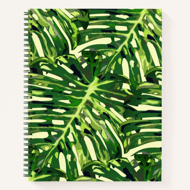 Monstera Leaves Notebook Nature (Front)