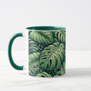 Monstera Leaves Pattern Mug