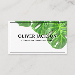 Monstera Leaves   Plants Background Business Card