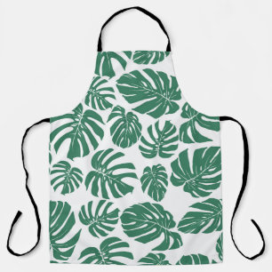 Monstera leaves seamless, decorative pattern. apron