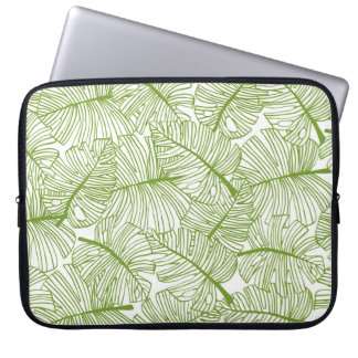 Monstera leaves, seamless floral design. laptop sleeve