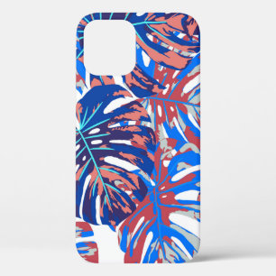 Monstera leaves seamless pattern iPhone 12 case