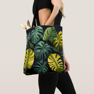 Monstera Leaves Tote Bag