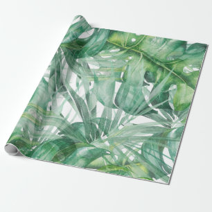Monstera Leaves Tropical Wrapping Paper