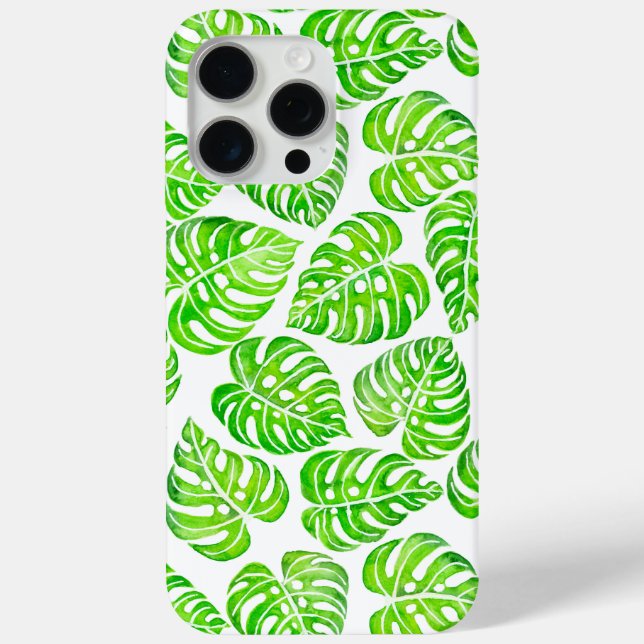 Monstera leaves watercolor Case-Mate iPhone case (Back)