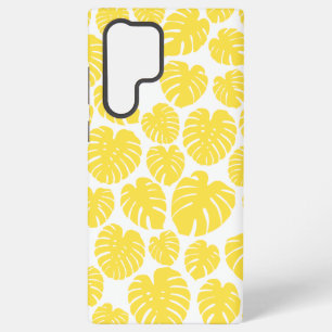 Monstera - Lemon Yellow and White Samsung Galaxy Case