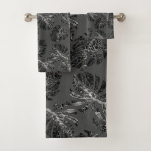 Monstera Leo Animal Print Glam 2 Bath Towel Set
