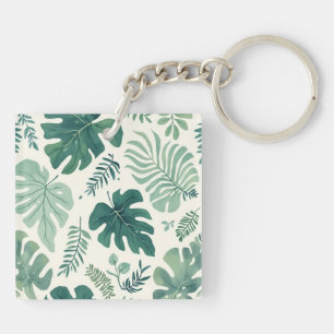 Monstera Mood – Tropical Leaf Acrylic Keychain