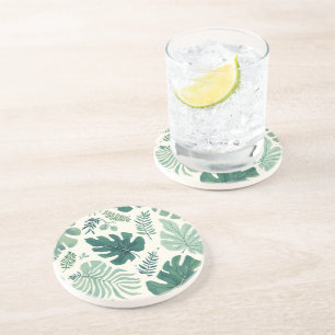 Monstera Mood – Tropical Leaf Sandstone Coaster