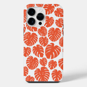 Monstera - Orange and White iPhone 14 Pro Max Case