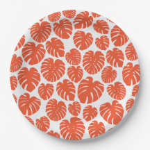 Monstera - Orange and White