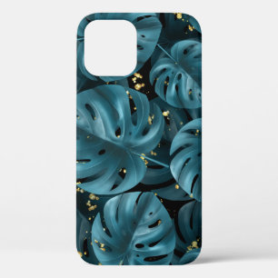 Monstera Palm, Golden Splash Seamless. iPhone 12 Case