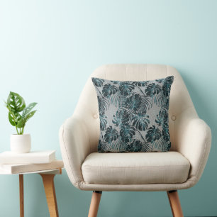 Monstera Palm Leo Animal Print Glam 2 Cushion