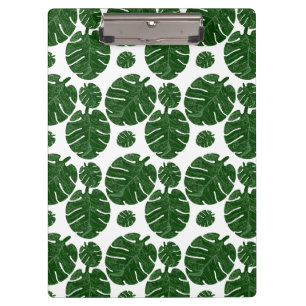 Monstera pattern clipboard