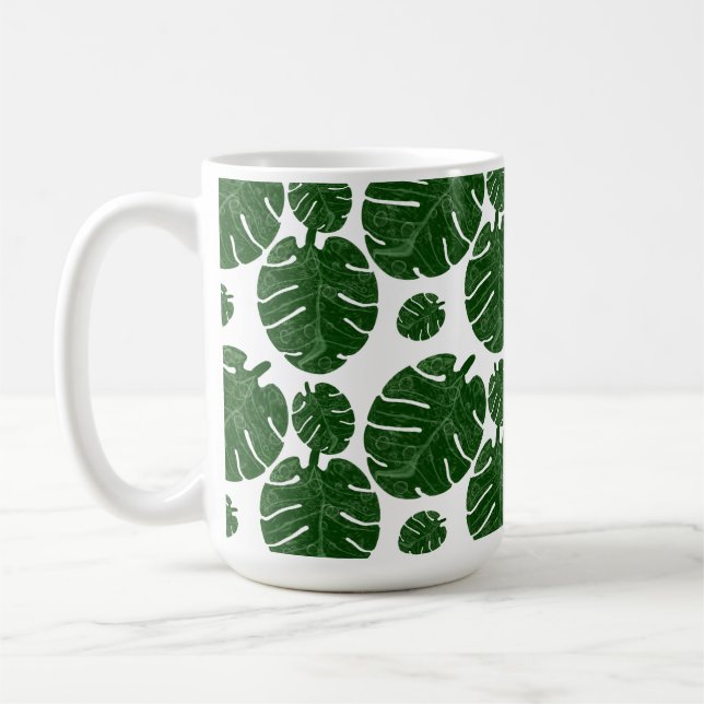 Monstera pattern  coffee mug (Left)