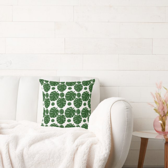 Monstera pattern  cushion (Couch)