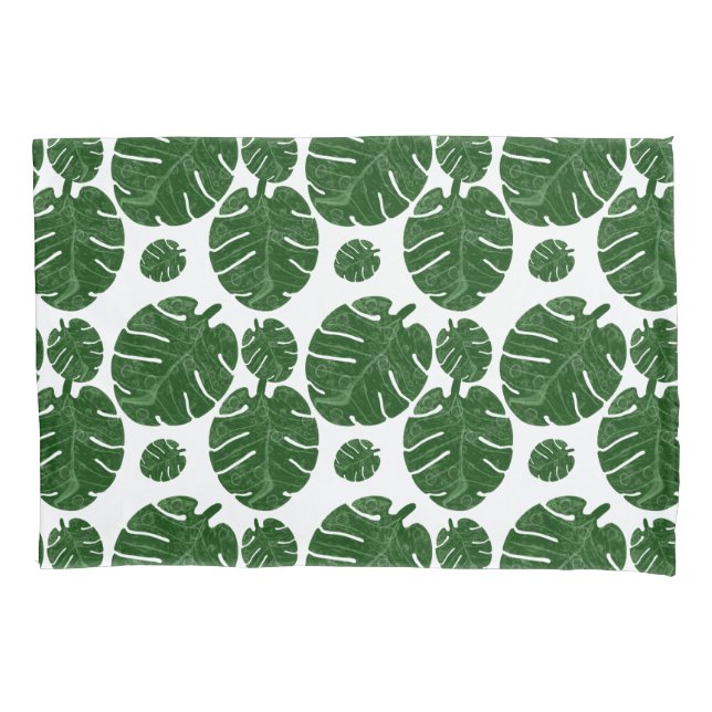 Monstera pattern  pillowcase (Front)