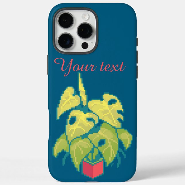 Monstera, pixel art Case-Mate iPhone case (Back)
